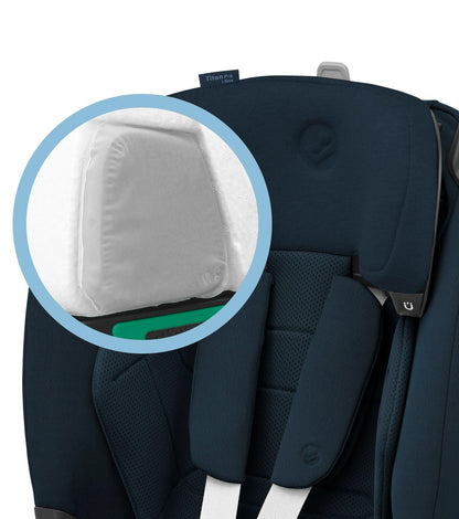 Maxi-Cosi Titan Pro² i-Size Kindersitz, 76 - 150 cm, 15 Monate-12 Jahre, G-CELL-Seitenaufprallschutz, Easy-in Gurtsystem, ClimaFlow, AirProtect-Sicherheitskissen, 4 Liegepositionen, Authentic Black