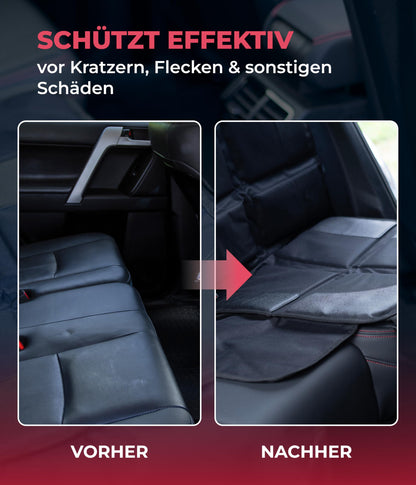 HerzensKind® Kindersitzunterlage Auto – Rutschfester & wasserabweisender Sitzschoner Auto Kindersitz mit ISOFIX – Universell passend für Leder- & Stoffsitze